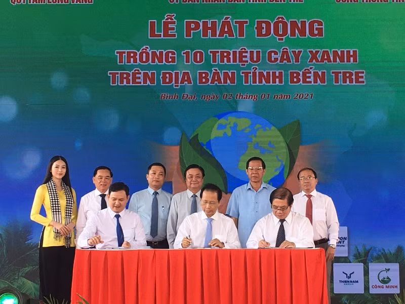 Bến Tre phát động trồng 10 triệu cây xanh -0