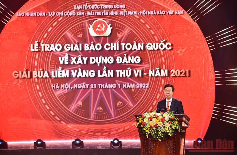 Báo Nhân Dân điện tử đoạt Giải A Búa liềm vàng lần thứ VI-năm 2021 -0