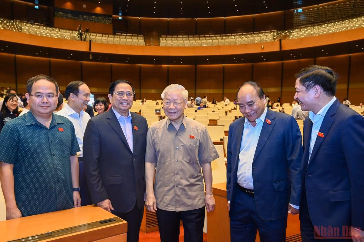 Tổng Bí thư Nguyễn Phú Trọng dự phiên thảo luận của Quốc hội về kết quả thực hiện kế hoạch phát triển kinh tế-xã hội và ngân sách nhà nước năm 2021 -5
