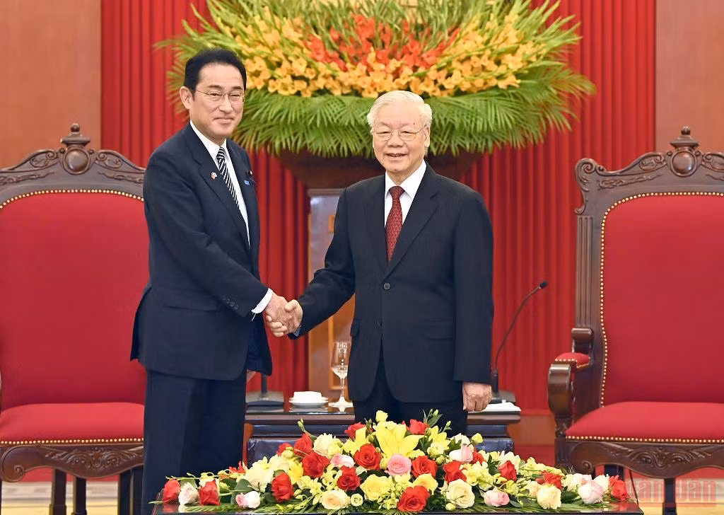 Tổng Bí thư Nguyễn Phú Trọng tiếp Thủ tướng Nhật Bản Kishida Fumio -0