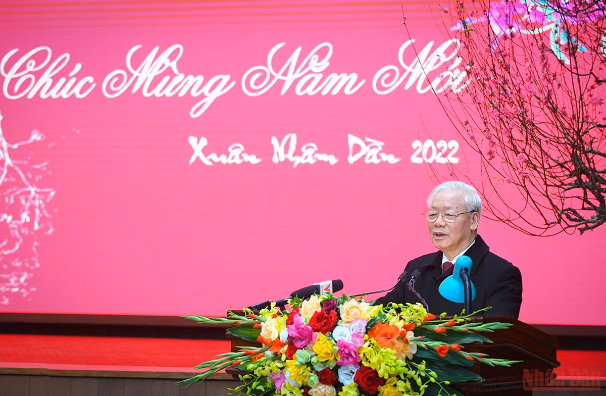 Tổng Bí thư Nguyễn Phú Trọng thăm, chúc Tết Đảng bộ, Chính quyền và nhân dân Thủ đô -0