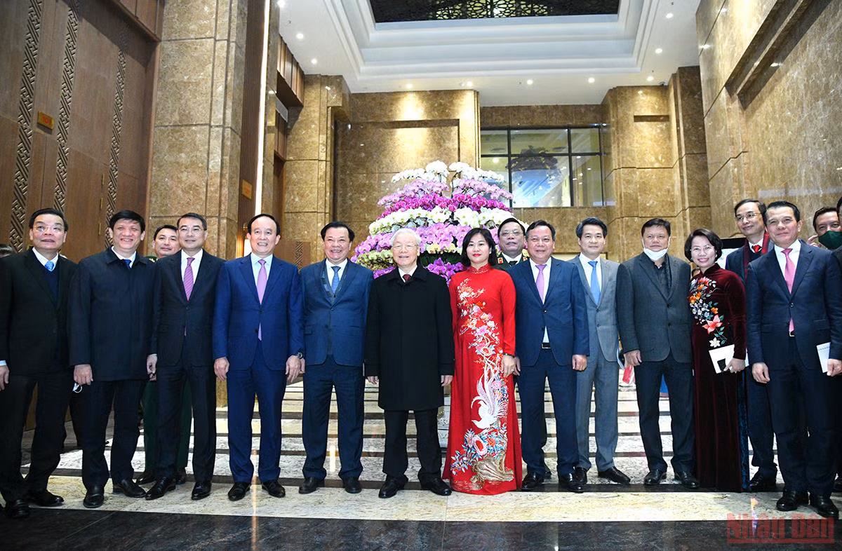 Tổng Bí thư Nguyễn Phú Trọng thăm, chúc Tết Đảng bộ, Chính quyền và nhân dân Thủ đô -0