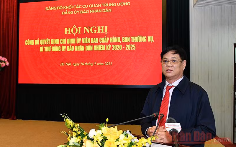 Tổng Biên tập Lê Quốc Minh được chỉ định giữ chức Bí thư Đảng ủy Báo Nhân Dân -0