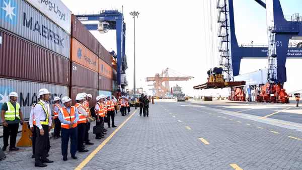 Cảng Container Quốc tế Hateco Hải Phòng. (Ảnh: ĐÀM THANH)