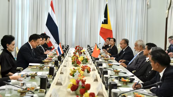 Cuộc hội đàm giữa Thủ tướng Thái Lan và Thủ tướng Timor Leste. (Ảnh: BỘ NGOẠI GIAO THÁI LAN)