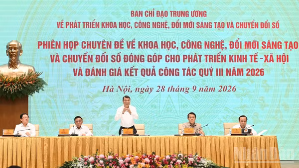 Thủ tướng Chính phủ Lê Minh Hưng chủ trì Phiên họp của Ban Chỉ đạo Trung ương. (Ảnh: TRẦN HẢI)