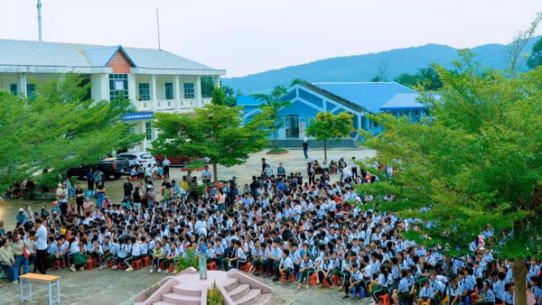Xã Hàm Thuận Bắc có nhiều học sinh đồng bào dân tộc thiểu số. (Ảnh: THANH HUỆ)
