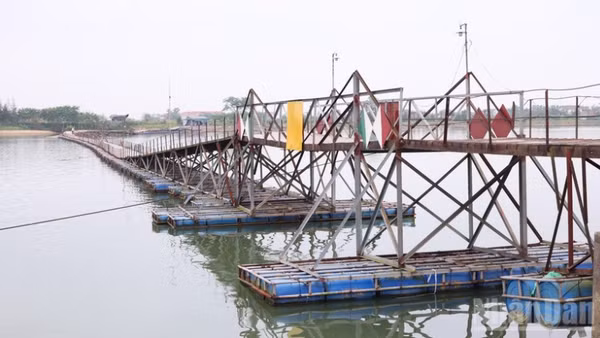 Cầu dân sinh Triệu Độ bắc qua sông Thạch Hãn nhiều năm nay phục vụ nhu cầu đi lại của người dân.