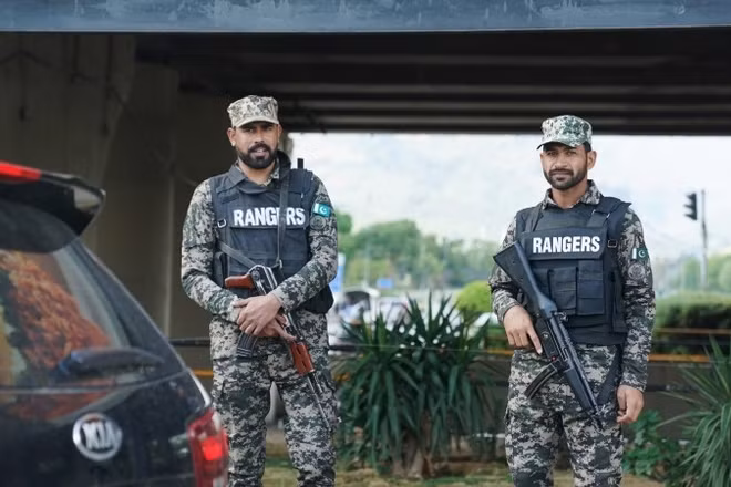 An ninh được thắt chặt tại Islamabad, Pakistan, nơi diễn ra cuộc đàm phán giữa Mỹ và Iran nhằm chấm dứt xung đột Trung Đông, ngày 9/4/2026. (Ảnh: THX/TTXVN)