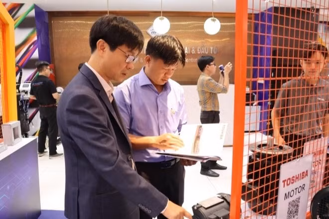 Doanh nghiệp cơ khí trưng bày sản phẩm tại Trung tâm Xúc tiến, Thương mại và Đầu tư Thành phố Hồ Chí Minh. (Ảnh: CTV)
