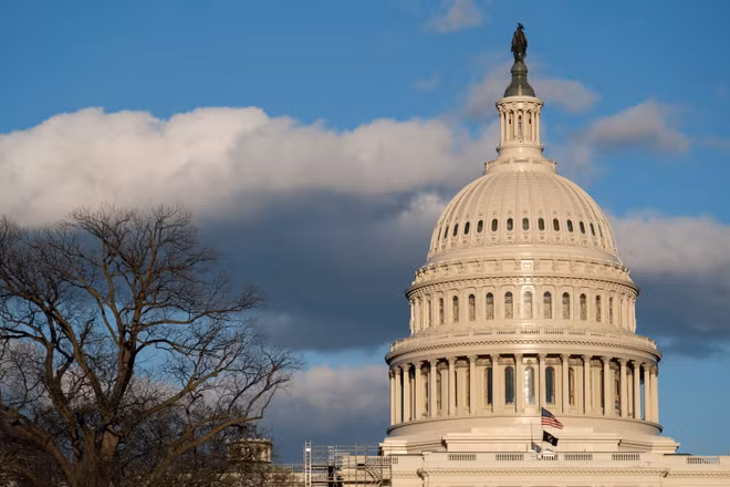 Tòa nhà Quốc hội Mỹ ở Washington DC. (Ảnh: THX/TTXVN)