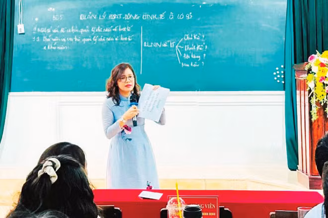 Giờ học tại Trường Chính trị tỉnh Gia Lai.