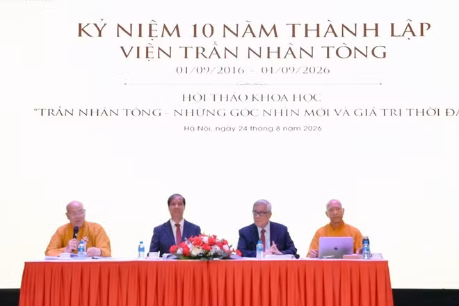 Các đại biểu điều hành hội thảo. (Ảnh: Ban Tổ chức cung cấp)