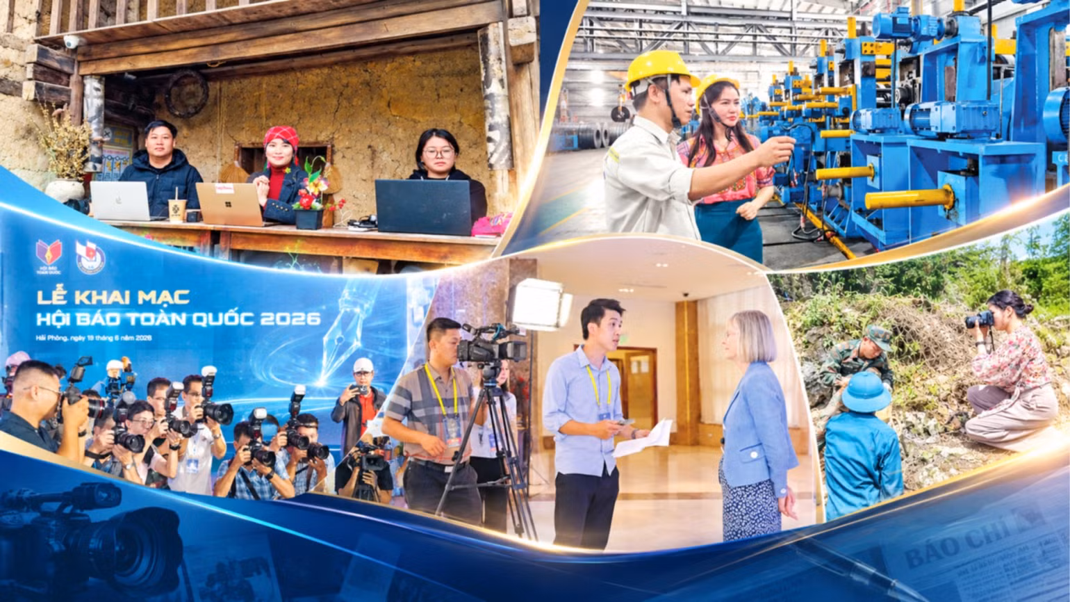 Phóng viên Báo Công Thương tác nghiệp hiện trường.
