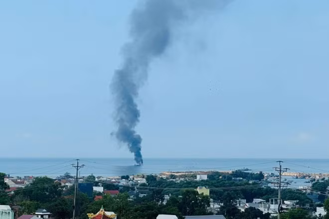 Hiện trường vụ cháy.