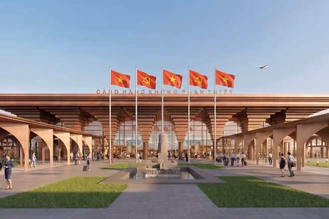 Nhà ga hành khách rộng 18.000m² với thiết kế lấy cảm hứng từ văn hóa bản địa Champa, mang tính ứng dụng cao, thấm đẫm triết lý Hồn Lửa-Khát vọng vươn cao.