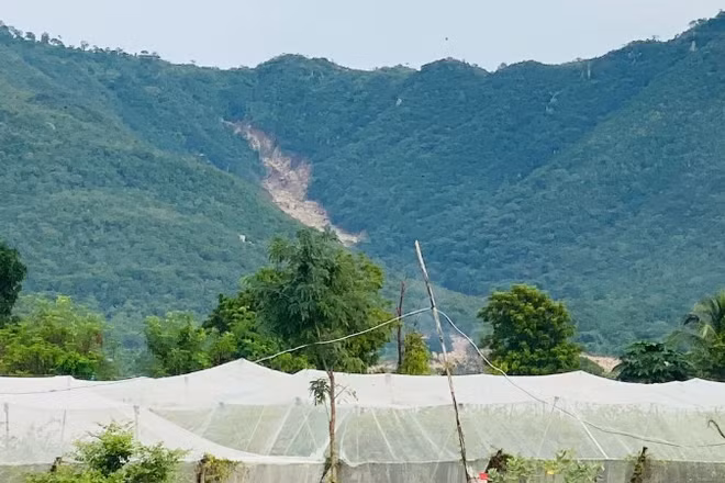 Vị trí hồ bị vỡ.