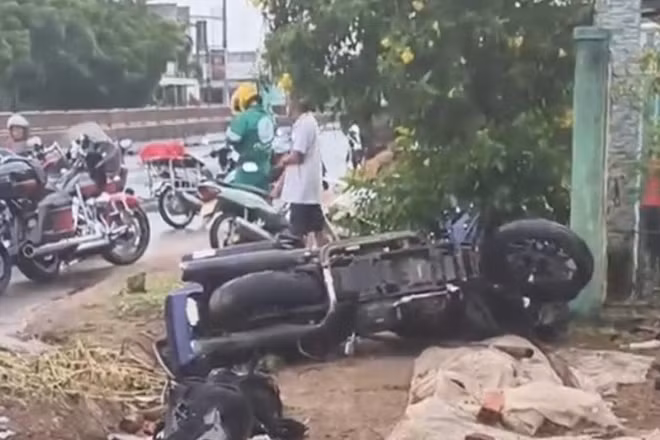 Hiện trường vụ tai nạn.
