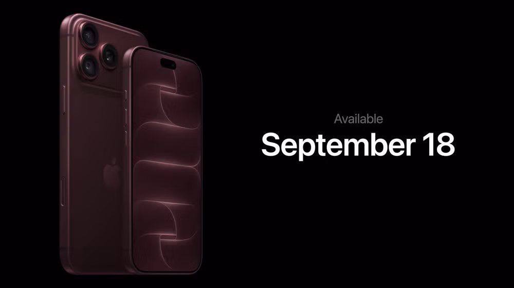 iPhone 18 Pro và iPhone 18 Pro Max sẽ mởbán từ 18/9. (Ảnh: APPLE) 