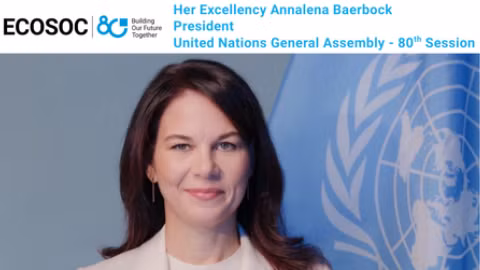 Bà Annalena Baerbock, Chủ tịch Đại hội đồng Liên hợp quốc khóa 80. (Ảnh: ECOSOC)