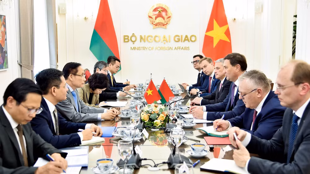 Quang cảnh hội đàm. (Ảnh: Bộ Ngoại giao)