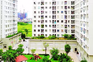 Khu nhà ở xã hội Ecohome 1, phường Đông Ngạc, Hà Nội (Ảnh ĐỖ TÂM)