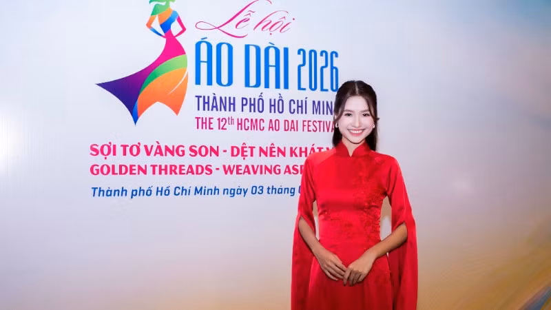 Hoa hậu Nguyễn Thanh Hà đảm nhận vai trò đại sứ Lễ hội Áo dài Thành phố Hồ Chí Minh. (Ảnh: NVCC)