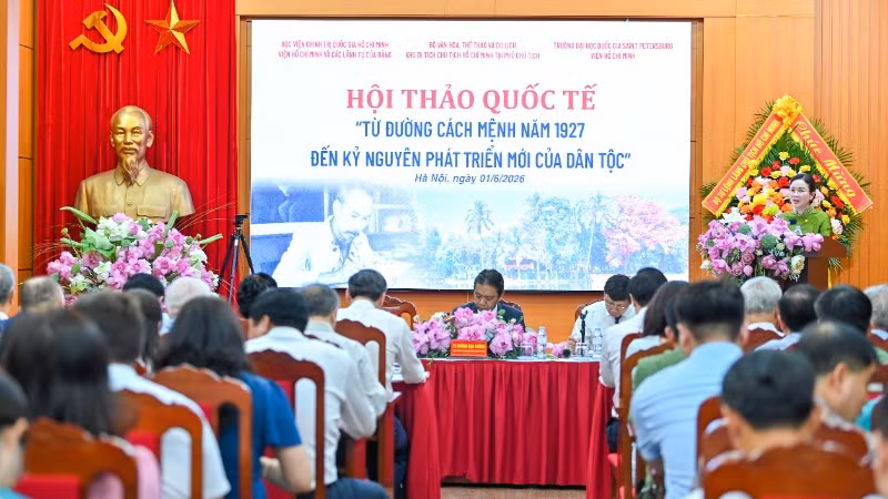 Toàn cảnh Hội thảo khoa học quốc tế: “Từ Đường cách mệnh năm 1927 đến kỷ nguyên phát triển mới của dân tộc”. (Ảnh: Ban tổ chức)