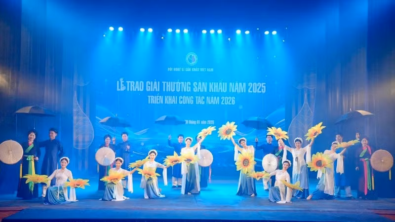 Một tiết mục nghệ thuật tại buổi lễ.