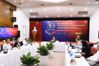 Toàn cảnh Tọa đàm “30 năm quan hệ Việt - Mỹ: Duy trì động lực, hướng tới thương mại cân bằng, bền vững”. (Ảnh: KHÁNH LAN)