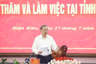 Tổng Bí thư Tô Lâm phát biểu. (Ảnh: Thống Nhất/TTXVN)