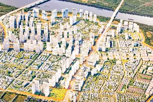 Phối cảnh đô thị Vĩnh Hưng sau cải tạo, chỉnh trang và tái thiết (Ảnh Chủ đầu tư)