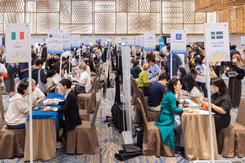 Ngày hội quy tụ gần 70 trường đại học và tổ chức giáo dục hàng đầu đại diện cho 17 quốc gia thành viên Liên minh châu Âu. (Ảnh: BTC)