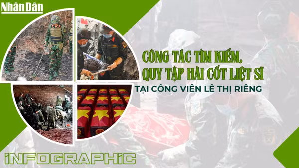 [Infographic] Công tác tìm kiếm, quy tập hài cốt liệt sĩ tại Công viên Lê Thị Riêng