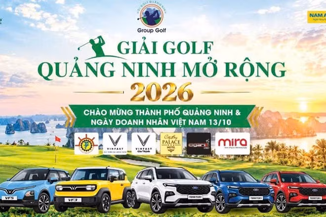 Logo Giải Golf Quảng Ninh mở rộng 2026. (Ảnh: QUANG THỌ)