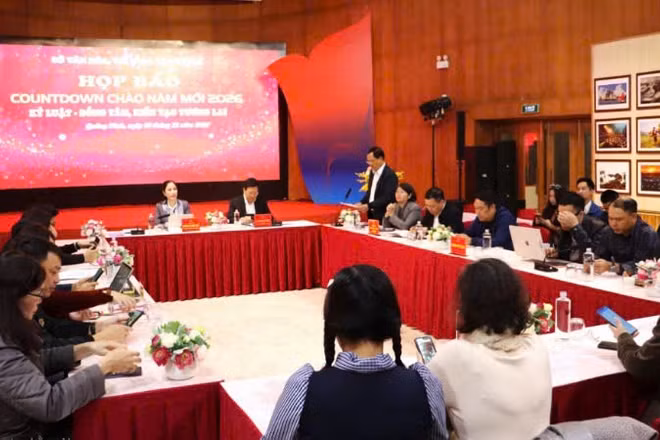 Quang cảnh buổi họp báo công bố chương trình Countdown Quảng Ninh chào năm mới 2026.
