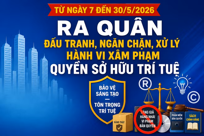 Ra quân quyết liệt chống xâm phạm quyền sở hữu trí tuệ từ ngày 7 đến 30/5