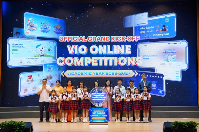  Khoảnh khắc chính thức phát động các sân chơi VIO năm học 2026-2027. Ảnh: VioEdu.