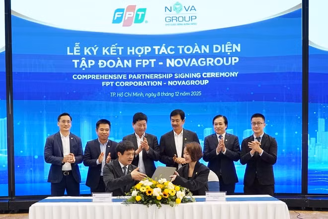 Tập đoàn FPT và NovaGroup ký kết hợp tác chiến lược toàn diện trong công tác chuyển đổi số.