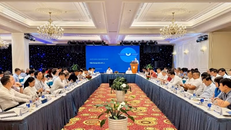 Toàn cảnh Hội nghị sơ kết công tác bảo đảm an toàn hàng không 6 tháng đầu năm và triển khai nhiệm vụ trọng tâm 6 tháng cuối năm 2026 của Cục Hàng không Việt Nam. (Nguồn ảnh: Cục Hàng không Việt Nam)