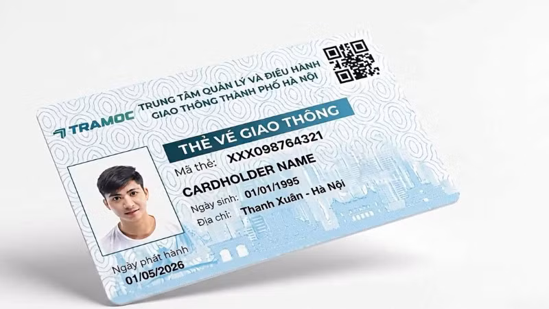 Hình dạng thẻ liên thông giao thông công cộng tại Hà Nội.