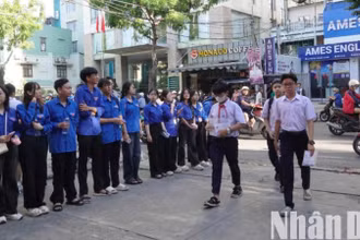 Các thí sinh Đà Nẵng dự thi kỳ thi tuyển sinh vào lớp 10 năm học 2025-2026. (Ảnh: ANH ĐÀO)