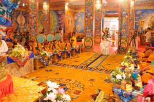 Lễ khai đàn tại Đại Bảo tháp Mandala Tây Thiên. (Nguồn: Đại Bảo tháp Mandala)