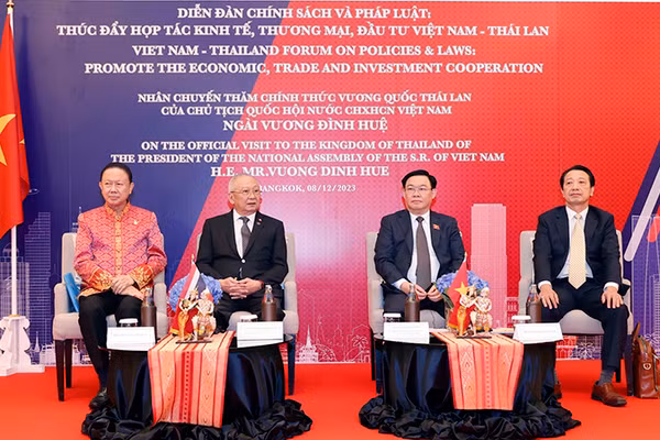 Chủ tịch Quốc hội Vương Đình Huệ nhấn mạnh, Việt Nam cũng là điểm đến đầu tư hấp dẫn, an toàn và ổn định cho các nhà đầu tư quốc tế. (Ảnh: TTXVN)