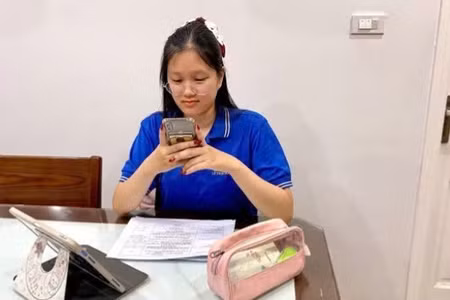 Nguyễn Vũ An Chi, học sinh lớp 11 Trường trung học phổ thông Lý Thái Tổ, Hà Nội. (Ảnh: VNPT)