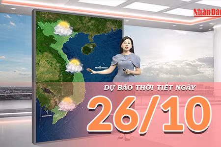 [Video] Dự báo thời tiết ngày 26/10/2026: Nắng giảm ở Bắc Bộ, Trung Bộ chiều tối có mưa 