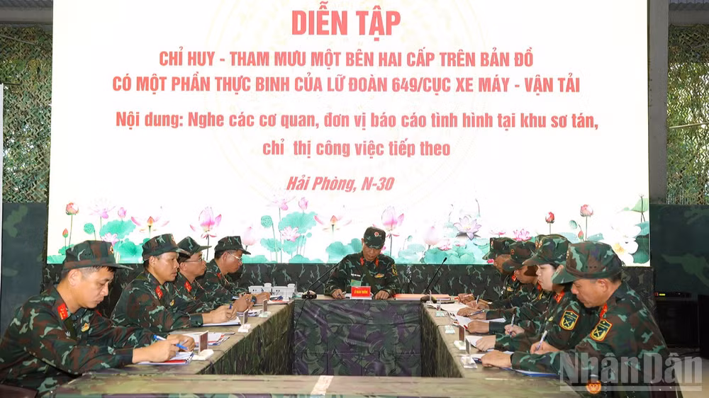 Lữ đoàn 649 diễn tập VT-26. (Ảnh: QUỲNH HƯƠNG)