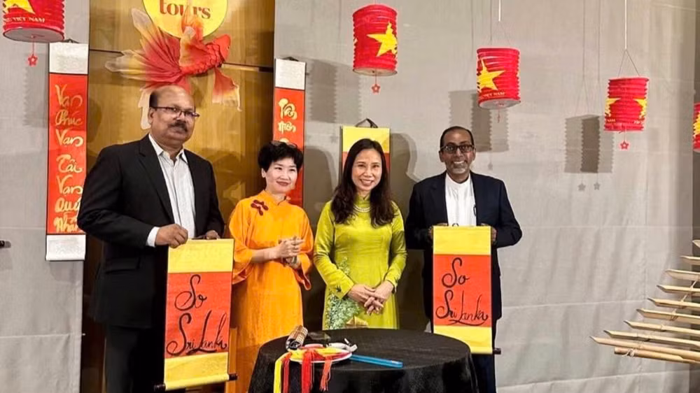 Các đại biểu Sri Lanka đến với sự kiện "Sips of Vietnam" and "Soul of Viet Nam". (Ảnh: Đại sứ quán Việt Nam tại Sri Lanka cung cấp)
