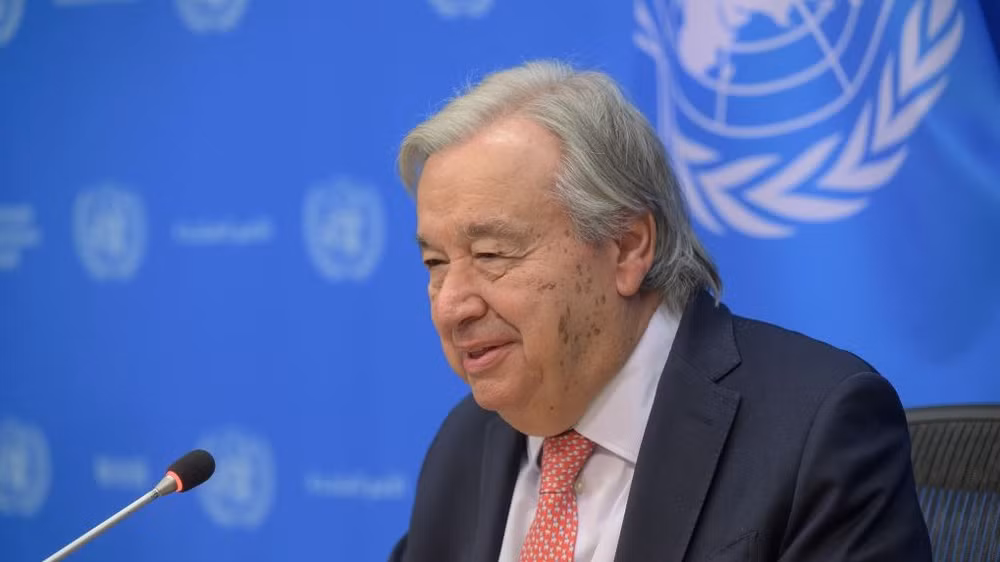 Tổng Thư ký Liên hợp quốc Antonio Guterres phát biểu trong cuộc họp báo tại trụ sở Liên hợp quốc, ở New York (Mỹ), ngày 16/9/2026. (Ảnh: Tân Hoa Xã)