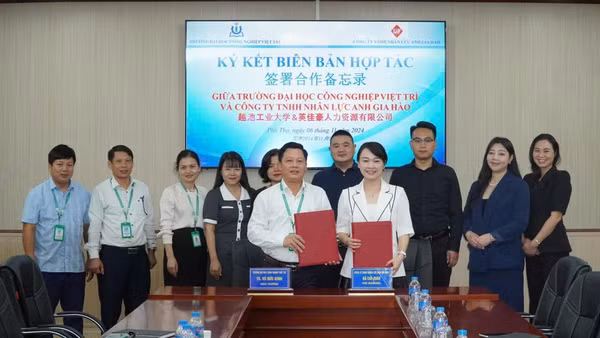 Trường đại học Công nghiệp Việt Trì ký kết hợp tác với Công ty trách nhiệm hữu hạn Nhân lực Anh Gia Hào (Trung Quốc).